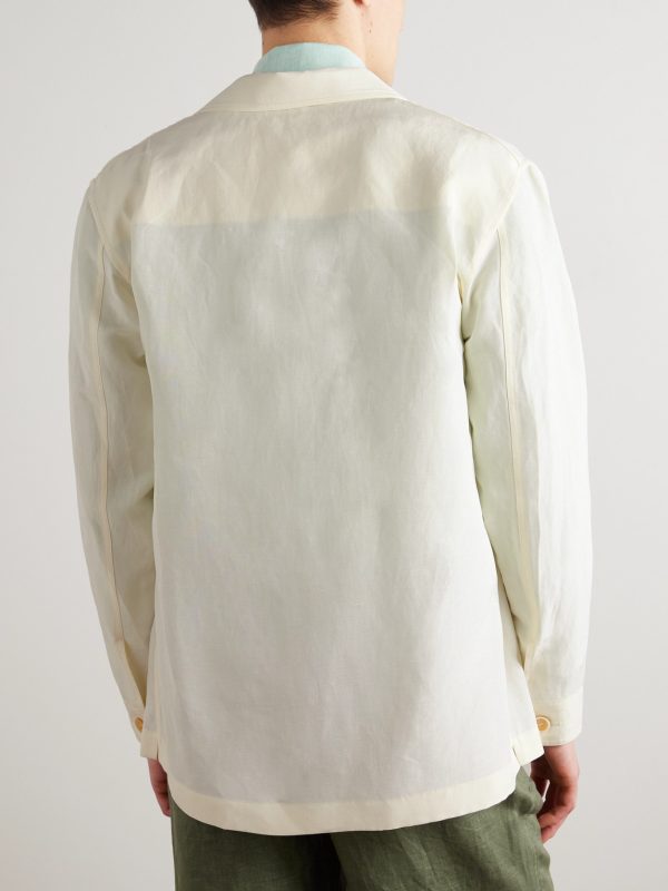 Joele Linen and Silk-Blend Overshirt - BK Joele Linen and Silk-Blend Overshirt - BK