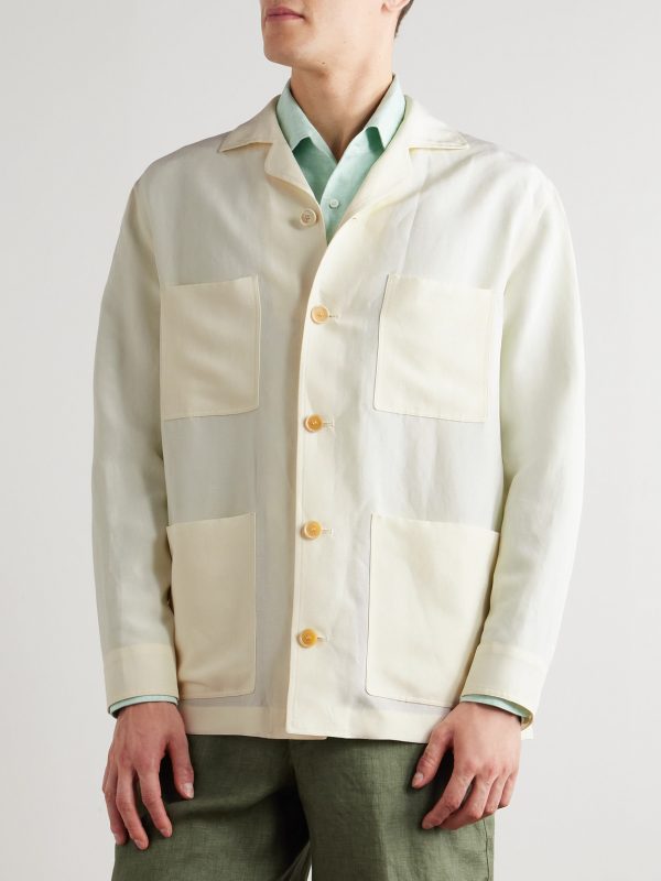 Joele Linen and Silk-Blend Overshirt - FR Joele Linen and Silk-Blend Overshirt - FR