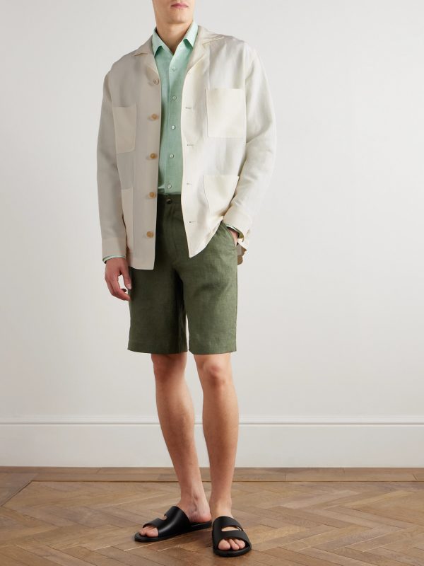 Joele Linen and Silk-Blend Overshirt - OU Joele Linen and Silk-Blend Overshirt - OU