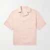 Federico Camp-Collar Linen Shirt Federico Camp-Collar Linen Shirt
