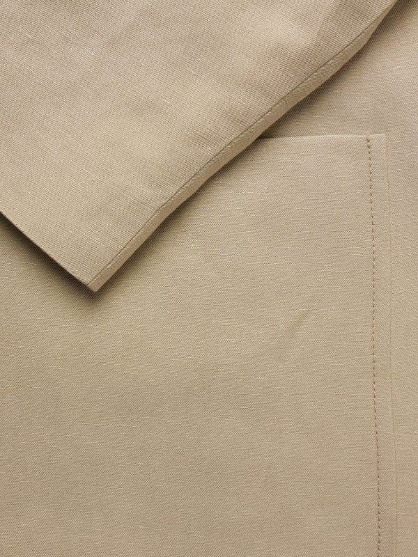 Spagna Unstructured Nehru-Collar Linen and Silk-Blend Twill Jacket - CU