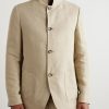 Spagna Unstructured Nehru-Collar Linen and Silk-Blend Twill Jacket - FR