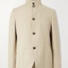 Spagna Unstructured Nehru-Collar Linen and Silk-Blend Twill Jacket
