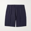 Reinga Wide-Leg Pleated Linen-Twill Bermuda Shorts Reinga Wide-Leg Pleated Linen-Twill Bermuda Shorts