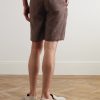 Straight-Leg Linen Shorts - BK