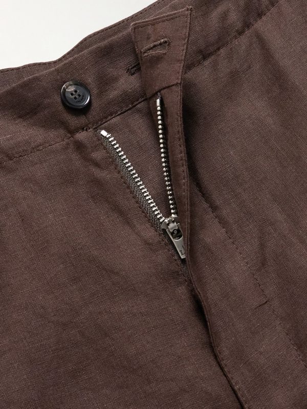 Straight-Leg Linen Shorts - E1