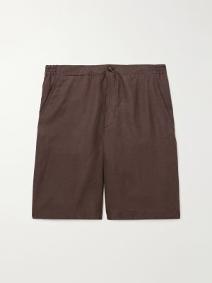 Straight-Leg Linen Shorts Straight-Leg Linen Shorts