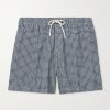 Daneu Straight-Leg Mid-Length Checked Swim Shorts Daneu Straight-Leg Mid-Length Checked Swim Shorts
