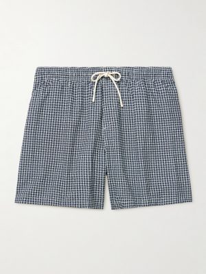 Daneu Straight-Leg Mid-Length Checked Swim Shorts Daneu Straight-Leg Mid-Length Checked Swim Shorts