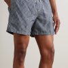 Daneu Straight-Leg Mid-Length Checked Swim Shorts - OU Daneu Straight-Leg Mid-Length Checked Swim Shorts - OU