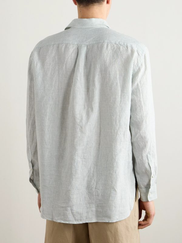 Raffaele Striped Linen Shirt - BK Raffaele Striped Linen Shirt - BK