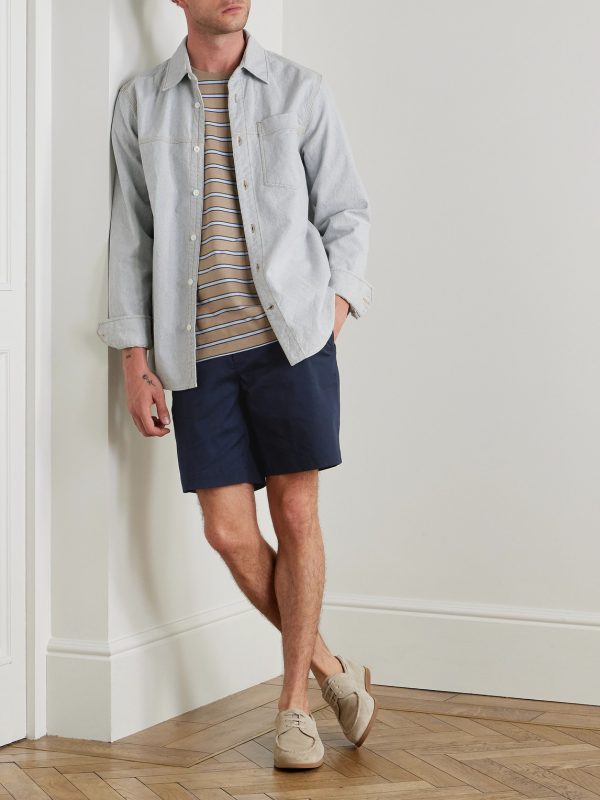 Straight-Leg Stretch Recycled Cotton-Blend Twill Golf Shorts - OU Straight-Leg Stretch Recycled Cotton-Blend Twill Golf Shorts - OU