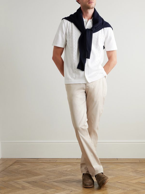 Samuel Slim-Fit Straight-Leg Stretch-Cotton Golf Trousers - OU Samuel Slim-Fit Straight-Leg Stretch-Cotton Golf Trousers - OU