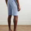 Straight-Leg Linen Shorts - BK Straight-Leg Linen Shorts - BK
