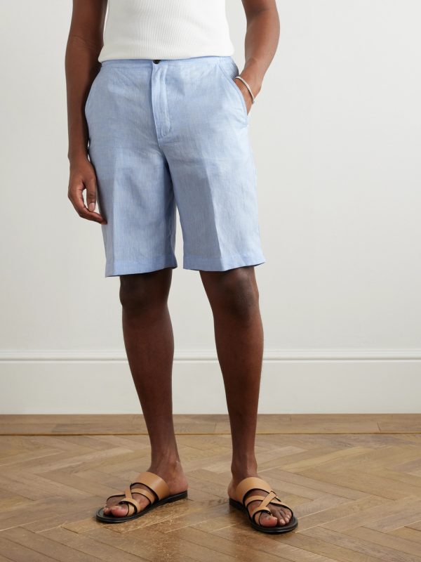 Straight-Leg Linen Shorts - FR Straight-Leg Linen Shorts - FR