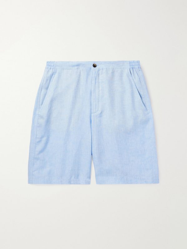 Straight-Leg Linen Shorts Straight-Leg Linen Shorts