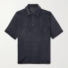 Cotton and Silk-Blend Velour Polo Shirt Cotton and Silk-Blend Velour Polo Shirt