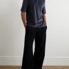 Cotton and Silk-Blend Velour Polo Shirt - OU Cotton and Silk-Blend Velour Polo Shirt - OU