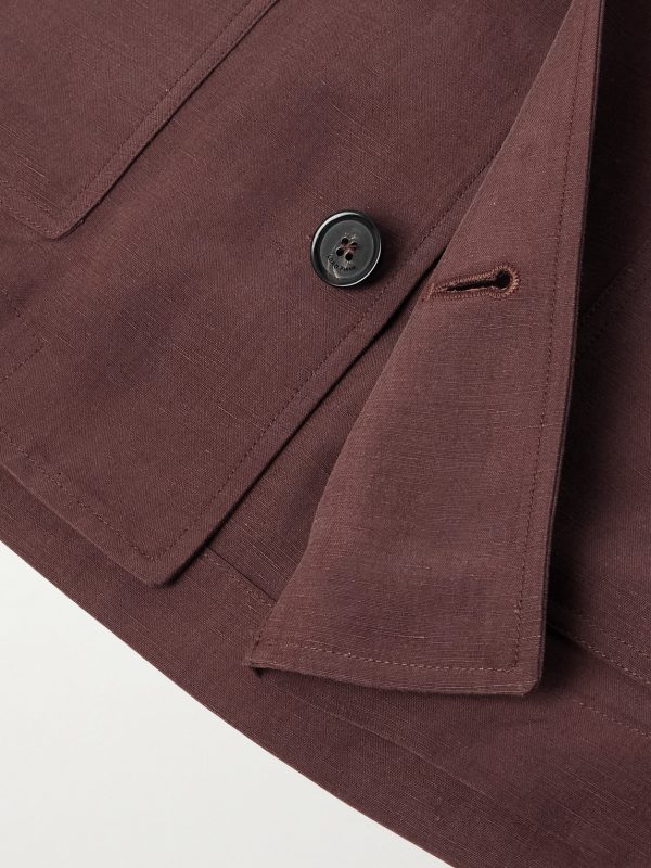 Joele Linen and Silk-Blend Overshirt - E1 Joele Linen and Silk-Blend Overshirt - E1