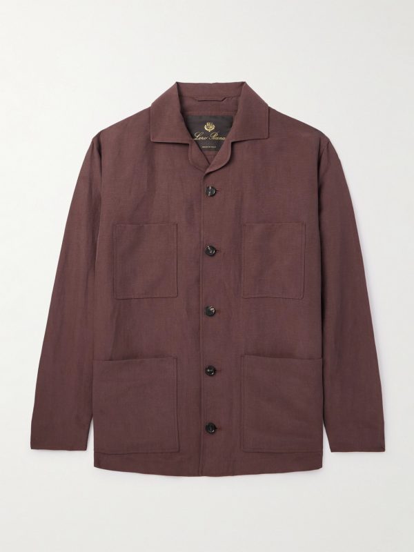 Joele Linen and Silk-Blend Overshirt Joele Linen and Silk-Blend Overshirt