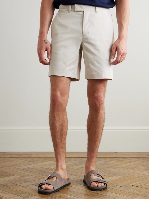 Straight-Leg Stretch Recycled Cotton-Blend Twill Golf Shorts - FR Straight-Leg Stretch Recycled Cotton-Blend Twill Golf Shorts - FR
