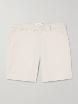 Straight-Leg Stretch Recycled Cotton-Blend Twill Golf Shorts