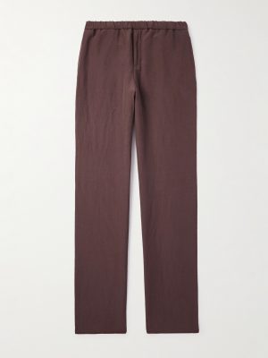 Maryln Straight-Leg Linen and Silk-Blend Trousers