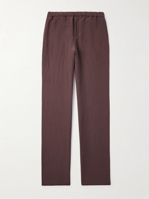 Maryln Straight-Leg Linen and Silk-Blend Trousers Maryln Straight-Leg Linen and Silk-Blend Trousers