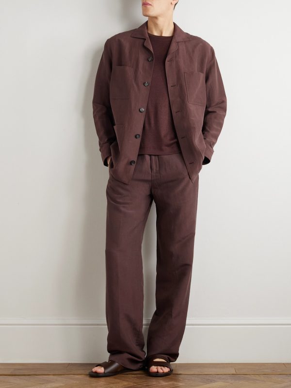 Maryln Straight-Leg Linen and Silk-Blend Trousers - OU Maryln Straight-Leg Linen and Silk-Blend Trousers - OU