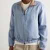 Reversible Linen Bomber Jacket - FR Reversible Linen Bomber Jacket - FR