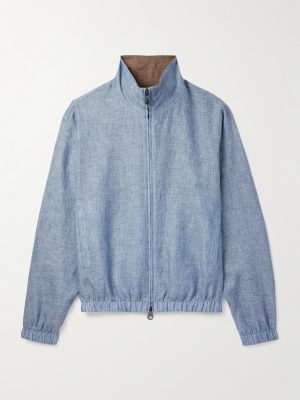 Reversible Linen Bomber Jacket