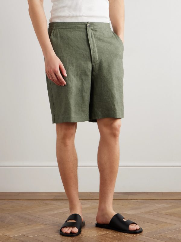 Nolan Straight-Leg Linen Shorts - FR Nolan Straight-Leg Linen Shorts - FR
