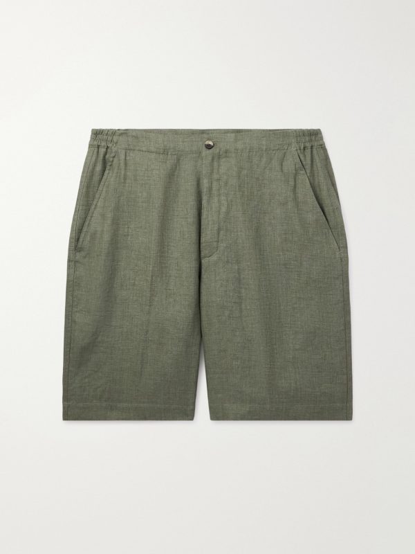 Nolan Straight-Leg Linen Shorts Nolan Straight-Leg Linen Shorts