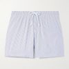 Daneu Straight-Leg Mid-Length Striped Swim Shorts Daneu Straight-Leg Mid-Length Striped Swim Shorts