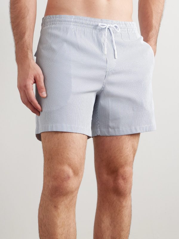 Daneu Straight-Leg Mid-Length Striped Swim Shorts - OU Daneu Straight-Leg Mid-Length Striped Swim Shorts - OU