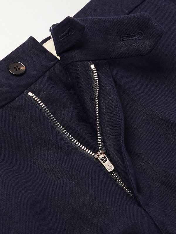Carlo Straight-Leg Linen Suit Trousers - E1 Carlo Straight-Leg Linen Suit Trousers - E1