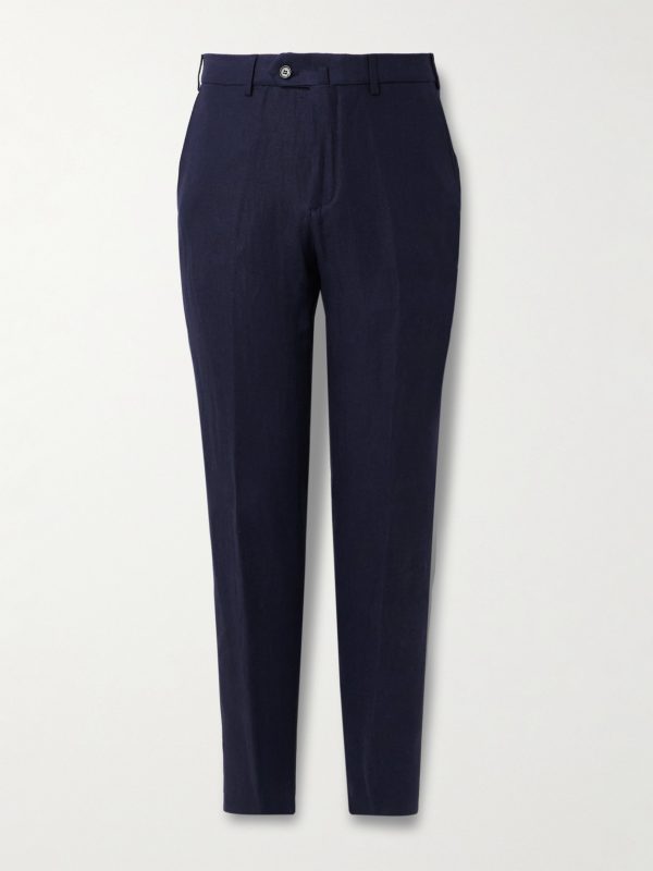Carlo Straight-Leg Linen Suit Trousers Carlo Straight-Leg Linen Suit Trousers