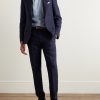 Carlo Straight-Leg Linen Suit Trousers - OU Carlo Straight-Leg Linen Suit Trousers - OU