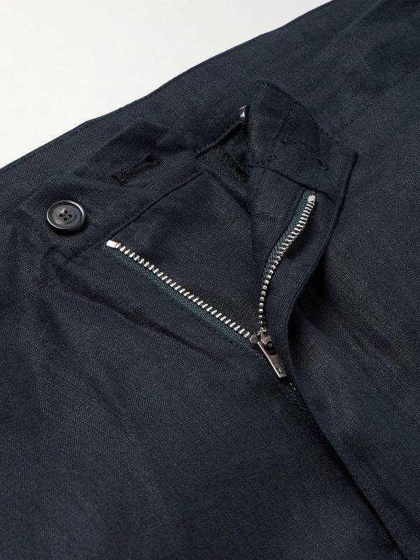 Straight-Leg Linen Shorts - E1 Straight-Leg Linen Shorts - E1