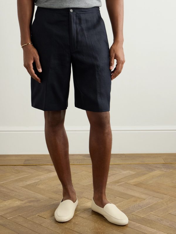 Straight-Leg Linen Shorts - FR Straight-Leg Linen Shorts - FR