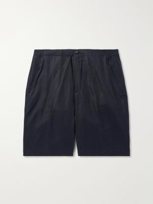 Straight-Leg Linen Shorts Straight-Leg Linen Shorts