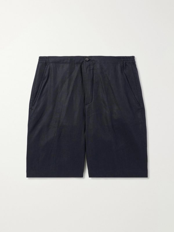 Straight-Leg Linen Shorts Straight-Leg Linen Shorts