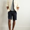 Straight-Leg Linen Shorts - OU Straight-Leg Linen Shorts - OU