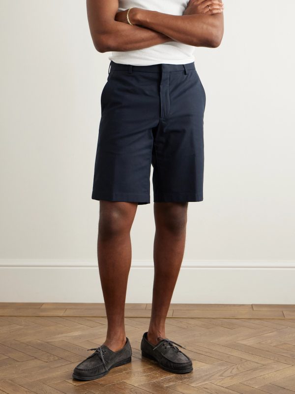Jarno Straight-Leg Stretch-Cotton Bermuda Shorts - FR