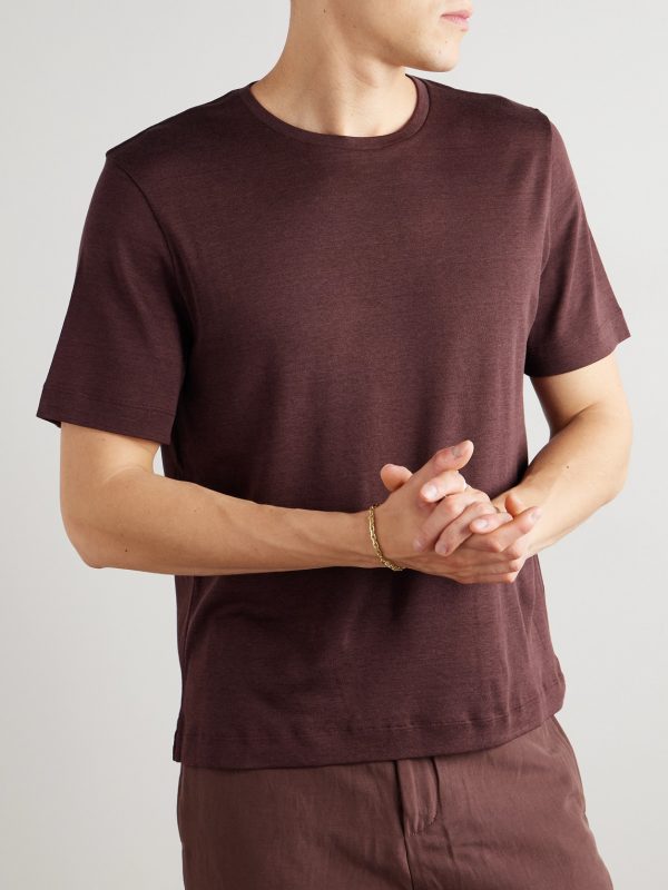 Mazzorbo Silk and Cotton-Blend Jersey T-Shirt - FR Mazzorbo Silk and Cotton-Blend Jersey T-Shirt - FR
