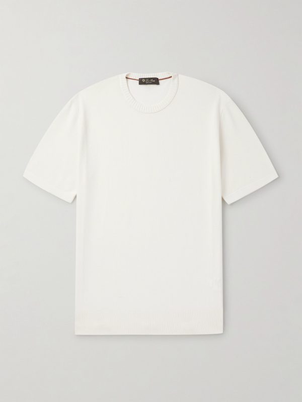 Slim-Fit Cotton and Silk-Blend Piqué T-Shirt