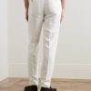 Carlo Straight-Leg Linen Trousers - BK Carlo Straight-Leg Linen Trousers - BK