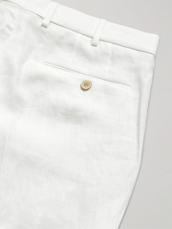 Carlo Straight-Leg Linen Trousers - CU Carlo Straight-Leg Linen Trousers - CU