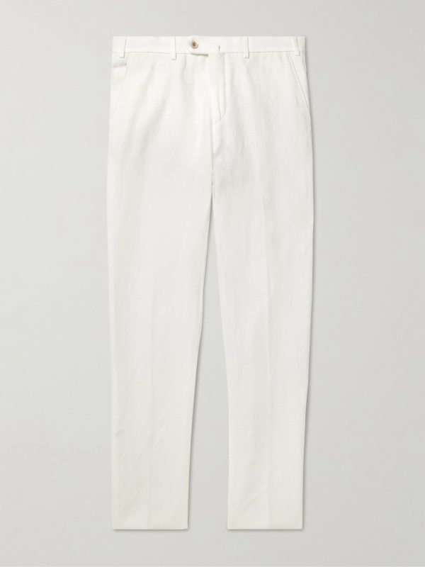 Carlo Straight-Leg Linen Trousers Carlo Straight-Leg Linen Trousers