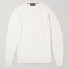 Cotton and Silk-Blend Piqué Sweater Cotton and Silk-Blend Piqué Sweater